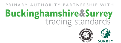 primary authority partnership with buckinghamshire & surrey trading standards logo